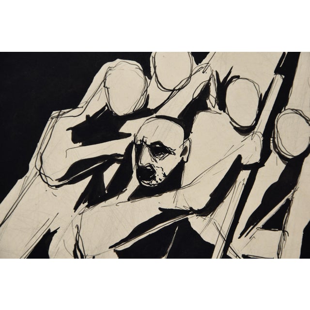 Egbert Bruckner, In the Shadow of Tomorrow (The Last Act), 1948, Ink Drawing For Sale - Image 10 of 14