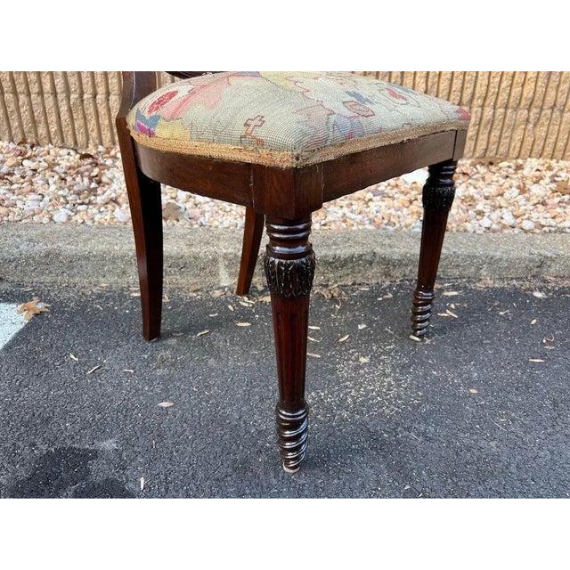 19th Century Set of 8 George III Style Mahogany Eagle Head Carved Dining Chairs, 19th Century For Sale - Image 5 of 12