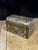 Brown Victorian Brass Decorated Tea Caddy For Sale - Image 8 of 13