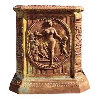 Large Square Cast Iron Base, 1900 For Sale