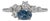 Natural Montana Sapphire Ring With Earth-Mined Diamond Accents: Solid 14k Gold, Size 6.75 For Sale