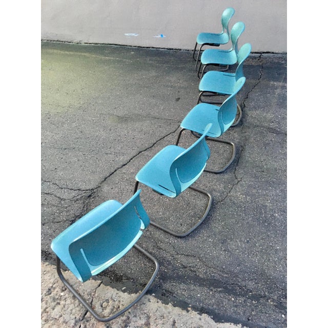 Postmodern Molded Cantilever Chairs Model “Equas” From Herman Miller - Set of 6 For Sale - Image 12 of 12