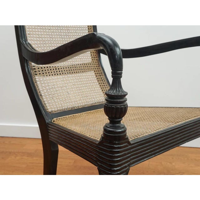 Early 19th Century Ebony Carved Grandfather Shell Mark Chair For Sale - Image 16 of 17