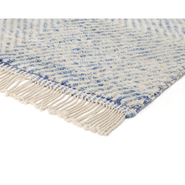 Premium Hand-Knotted Moroccan Wool Rug | 9'10" X 8'8" | One of a Kind For Sale - Image 9 of 9