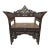 Antique Moorish Carved Savonarola-Style Arm Chair For Sale