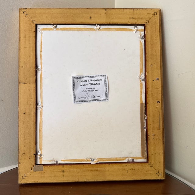 1970s Peter Keil Original Black & White Abstract Portrait Painting For Sale In Atlanta - Image 6 of 6
