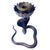 Metal 20th Century Hand Etched Persian Cobra Brass and Bronze Candle Holders, Pair For Sale - Image 7 of 12