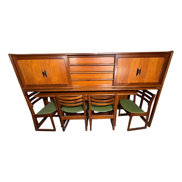 Vintage Teak Dining Room Set from Elliotts of Newbury, 1960, Set of 6 For Sale