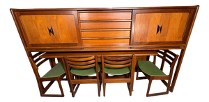 Vintage Teak Dining Room Set from Elliotts of Newbury, 1960, Set of 6