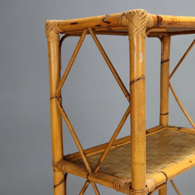 Vintage Bookcase in Bamboo, 1980s For Sale - Image 4 of 9