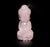 A luminous Baby Buddha sculpture, hand carved from solid, natural fine-grade rose quartz and polished to a silky smooth...
