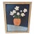 Large Original Vintage Framed Primitive Floral Bouquet Painting For Sale