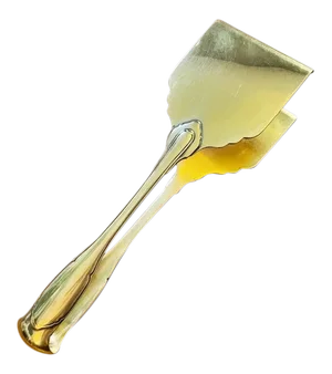 Large Cartier Gilt Silver Asparagus Tongs