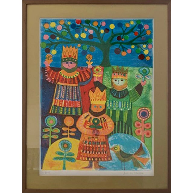 1970s Three Kings, Judith Bledsoe Lithograph For Sale - Image 5 of 5