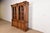 Neoclassical Romweber Neoclassical Carved Burled Walnut Lighted Breakfront Bookcase Cabinet, Circa 1960s For Sale - Image 3 of 15