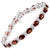 18 Carat Genuine Natural Garnet Tennis Bracelet 14 Karat White Gold For Sale - Image 15 of 18