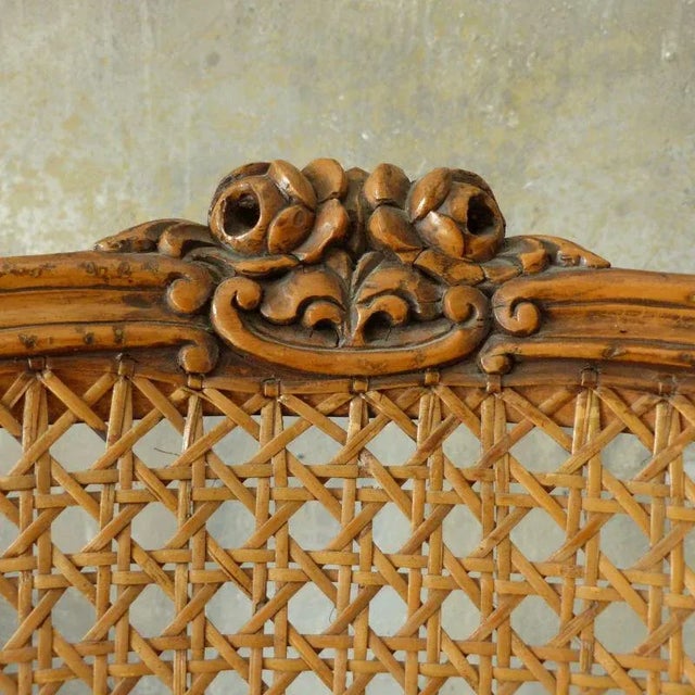 Wood Vintage Carved Armchair, 1950s For Sale - Image 7 of 10