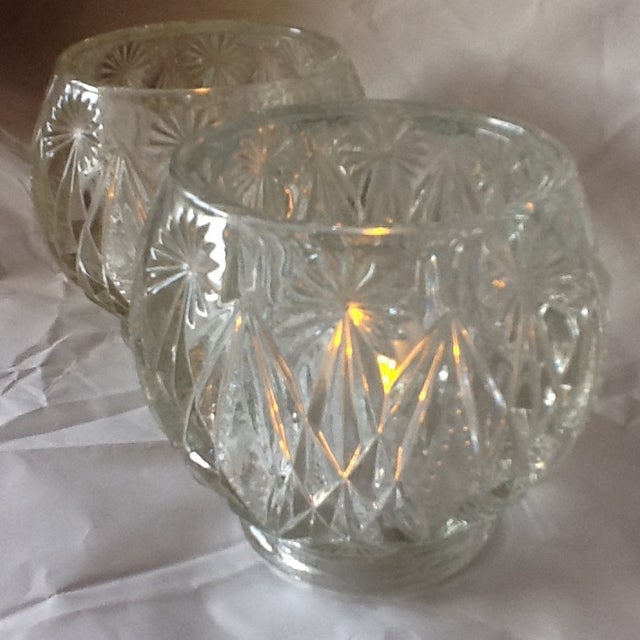 Vintage Cut Glass Candle Holders A Pair Chairish