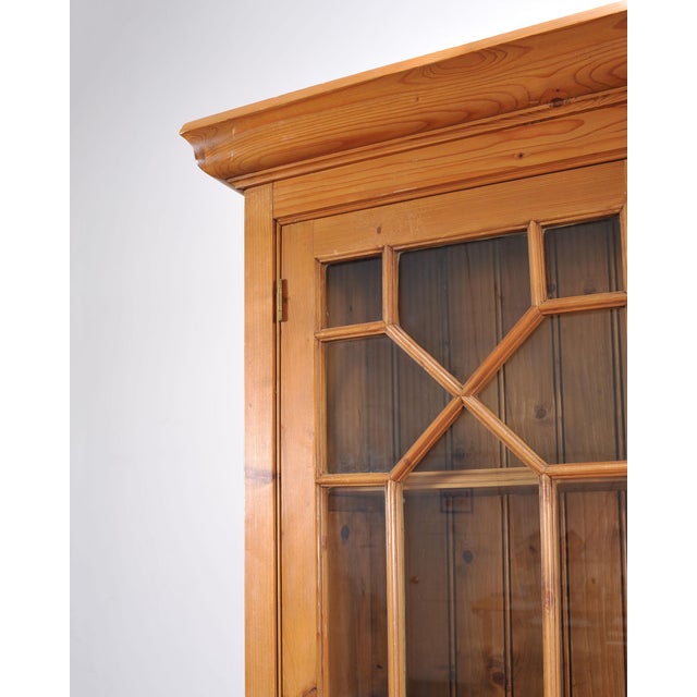 Country English Georgian Pine Bookcase Astragal Glazed Doors For Sale - Image 16 of 18