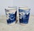 Vintage Delft‑style blue and white windmill tumblers in a charming set of four, marked Made in Japan, featuring classic...