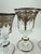 Hollywood Regency Vintage Arte Italica Vetro Silver Wine (2) and Water Goblet (4) Italy - Set of 6 For Sale - Image 3 of 6
