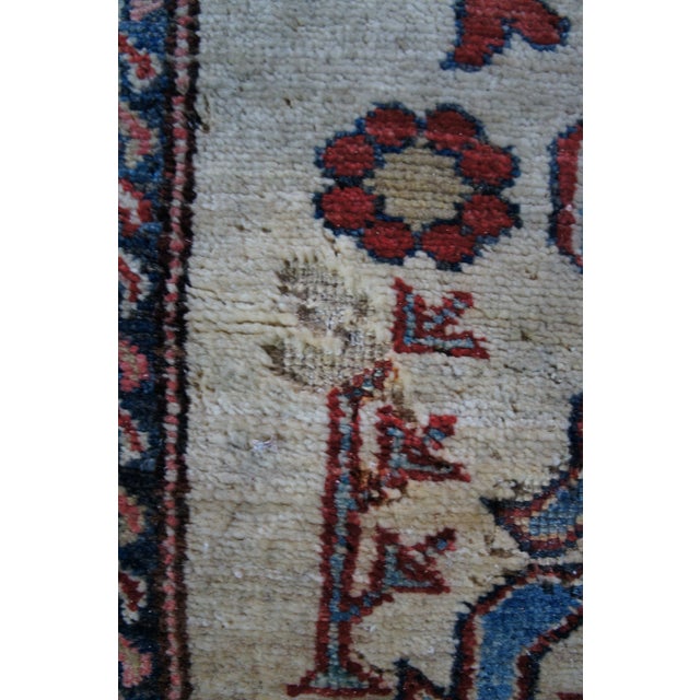 Terra Cotta Traditional Hand Knotted Tribal Cream Rug Runner Hooked Medallion Floral 3' X 10' For Sale - Image 8 of 13