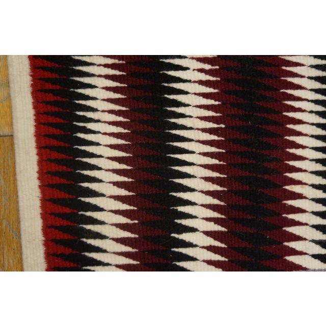 Native American 1930s Multicolor Geometric Antique American Navajo Rug 1'3" X 1'4" Flatweave Wool Carpet For Sale - Image 3 of 6