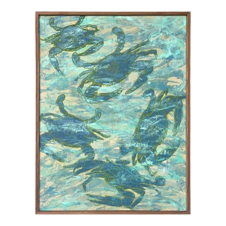 Blue Crabs in the Wild Painting For Sale