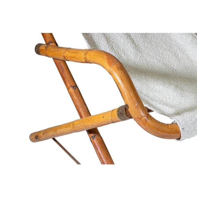 Folding Bamboo Deckchair, Italy, 1960s For Sale - Image 4 of 6