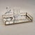 Contemporary Cava Metal-Edged Mirrored Glass Vanity Tray, Small For Sale - Image 3 of 3
