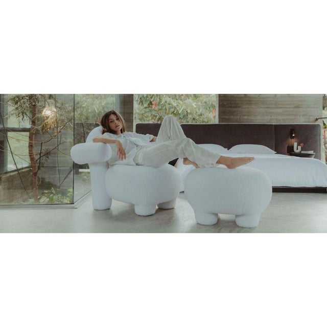 Textile Folk Armchair by David Del Valle For Sale - Image 7 of 10