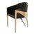 "Amalfi" Chair, With Bronze and Tailor Made Leather For Sale - Image 4 of 8