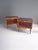 Vintage Italian Teak and Glass Bedside Tables, 1960s, Set of 2 For Sale - Image 11 of 11
