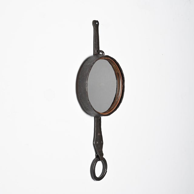 1970s Wrought Iron Mirror by Léopold Gest, France, 1970 For Sale - Image 5 of 12