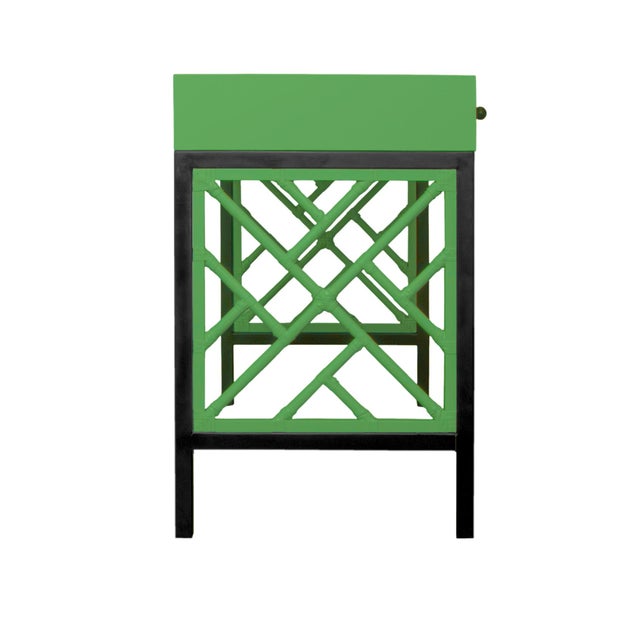 Not Yet Made - Made To Order Chippendale Writing Desk - Bright Green For Sale - Image 5 of 9