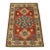 Kazak Rug 2’8” X 4’2” Blue Wool Tribal Hand-Knotted Oriental Carpet For Sale