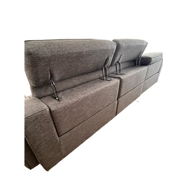 Pristine Contemporary Grey Natuzzi Sofa For Sale - Image 12 of 12