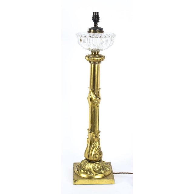 19th Century William IV Gilt Bronze Table Lamp For Sale - Image 3 of 14