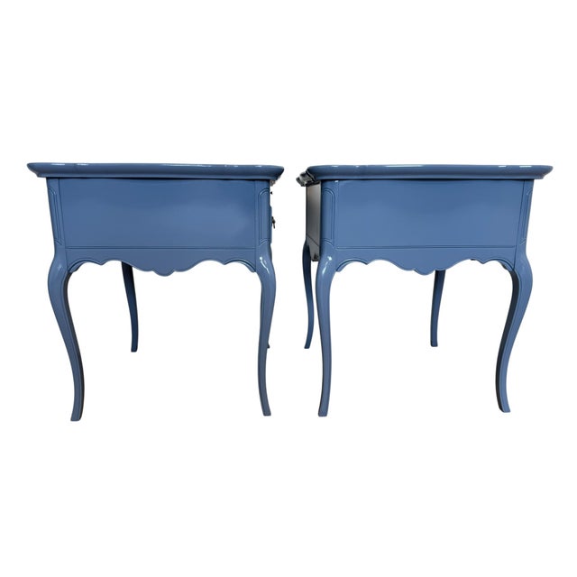 Sky Blue 1950s Pair of Imperial "Lamp Commode" Bedside Tables For Sale - Image 8 of 13