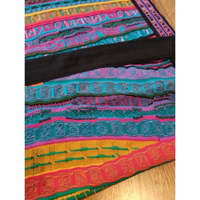 Black Vintage Coogi Casa Australia Merino Throw Blanket For Sale - Image 8 of 11