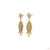 Modern 0.87 Carat Round Brilliant Cut White Diamond Yellow Diamond Gold Earrings, Pair For Sale - Image 3 of 9
