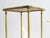 Metal Small Neoclassical French Side Table with Brass and Onyx, 1960s For Sale - Image 7 of 8