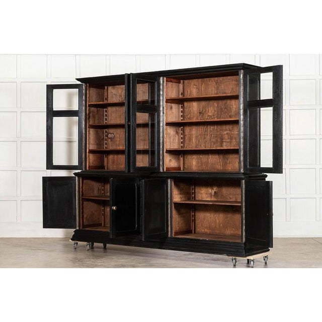 19th Century French Ebonised Fruitwood Housekeepers Cupboard, 1880 For Sale - Image 6 of 18