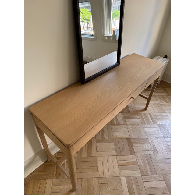 2020s White Oak Console Table For Sale - Image 5 of 5