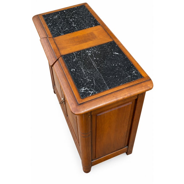 Wood Small Antique Cherry Wood Entryway Sideboard, 1970s For Sale - Image 7 of 11
