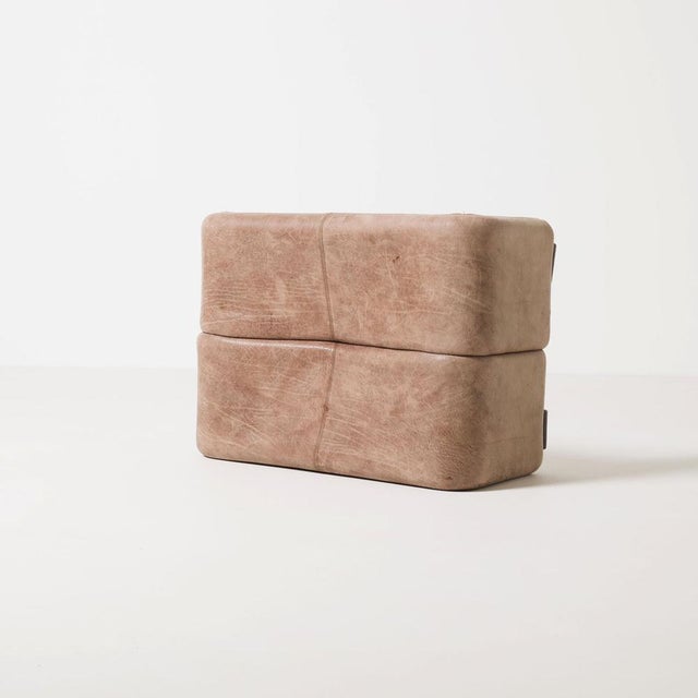 Animal Skin Coronado Leather Ottoman by Tobia Scarpa for B&B Italia, Italy, 1980s For Sale - Image 7 of 9