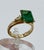 Contemporary 7 Ct Emerald 14 Kt Yellow Gold Ring For Sale - Image 3 of 12