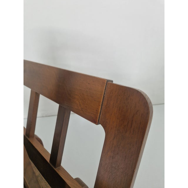 Vintage Wooden Magazine Holder, 1960s For Sale - Image 10 of 10