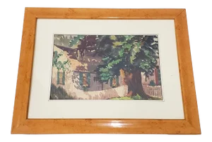 Arthur D. Fuller "Country Home" Original Watercolor C.1940s