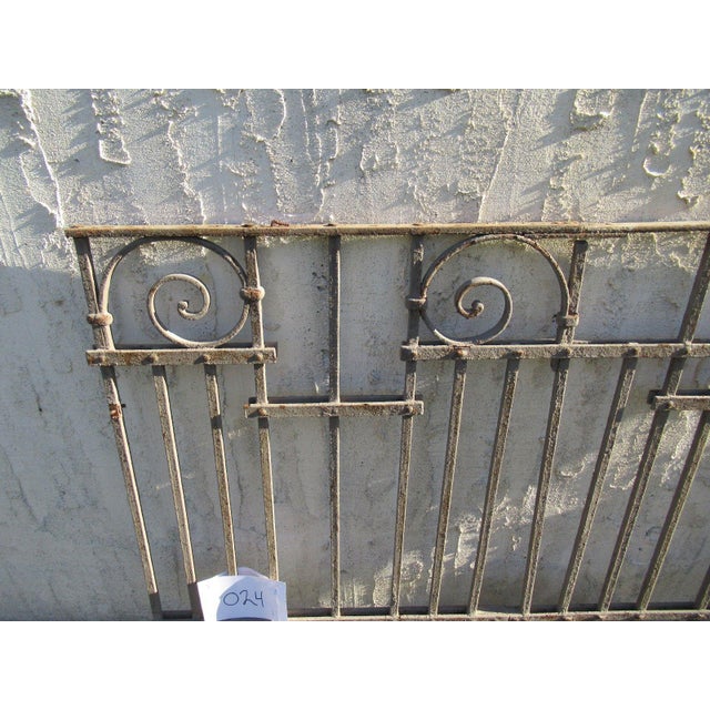 Victorian Antique Victorian Iron Gate Window Garden Fence Architectural Salvage Door #024 For Sale - Image 3 of 6